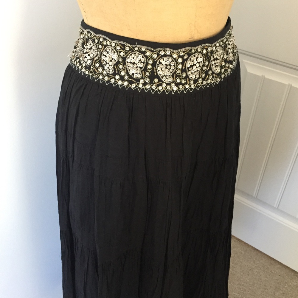 BCBG Embellished Maxi Skirt